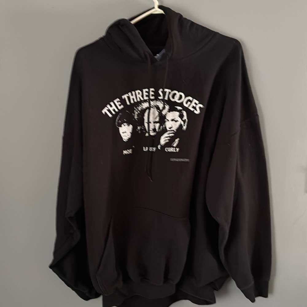 Vintage 90s Men’s Three Stooges Black Hoodie Size XXL